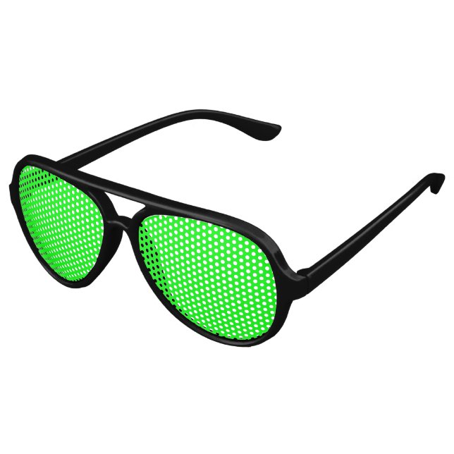 neon green screen, bright solid color party partybrille (Schrägansicht)