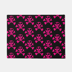 Neon Green Skull Illustration Fußmatte