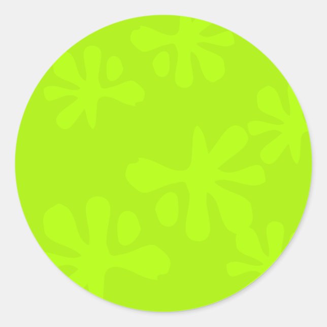 Neon Green Slice Spaß Kinder Gastgeschenke Runder Aufkleber (Vorderseite)
