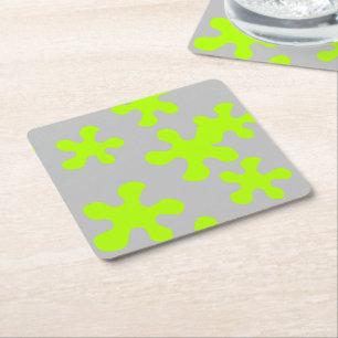 Neon Green Slime Graues Party Rechteckiger Pappuntersetzer