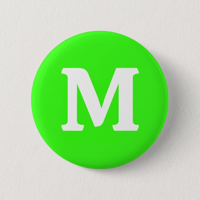 Neon Green Solid Color Button (Vorderseite)