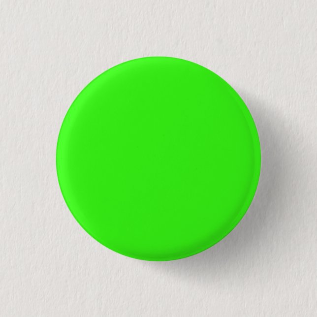 Neon Green Solid Color | Classic Button (Vorderseite)