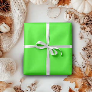 Neon Green Solid Color Classic elegant Geschenkpapier