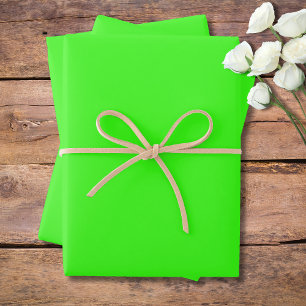 Neon Green Solid Color   Classic   elegant Geschenkpapier Set