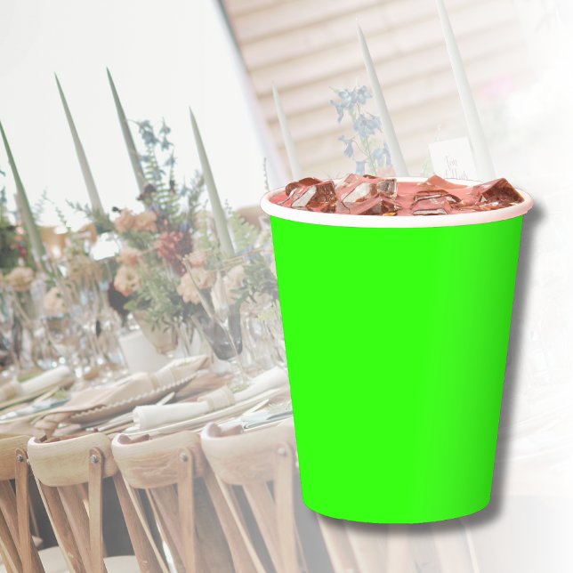 Neon Green Solid Color | Classic Pappbecher (Von Creator hochgeladen)