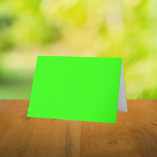 Neon Green Solid Color Dankeskarte