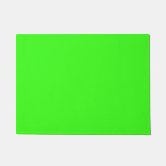 Neon Green Solid Color Fußmatte (Vorderseite)