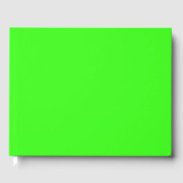 Neon Green Solid Color Gästebuch