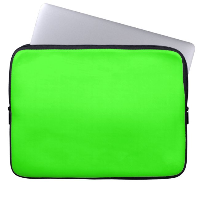 Neon Green Solid Color Laptopschutzhülle (Vorderseite)
