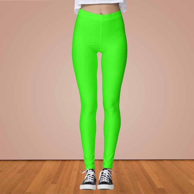 Neon Green Solid Color Leggings (Von Creator hochgeladen)