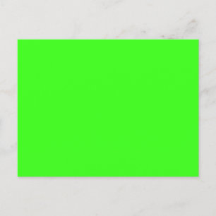 Neon Green Solid Color Postkarte