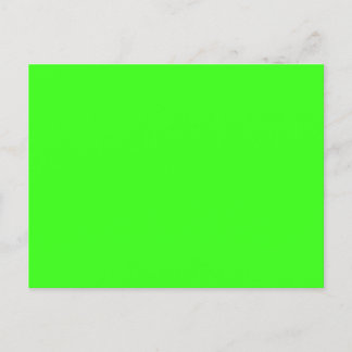 Neon Green Solid Color Postkarte