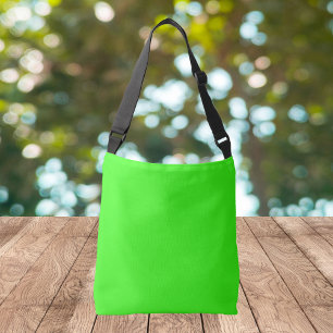 Neon Green Solid Color Tragetaschen Mit Langen Trägern