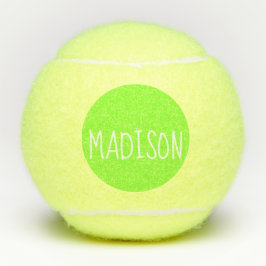 Neon Green Super Niedlicher Individuelle Name Tennisbälle