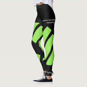 Neon Green Team/Leggings mit Fake Shorts Leggings