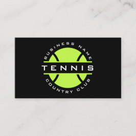 Neon Green Tennis Club Logos Moderne Social Media Visitenkarte