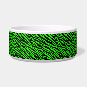 Neon Green und Black Zebra Striping Napf