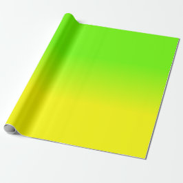 Neon Green und Neon Yellow Ombré Farbtafel Geschenkpapier