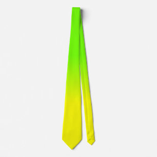Neon Green und Neon Yellow Ombré Farbton Krawatte