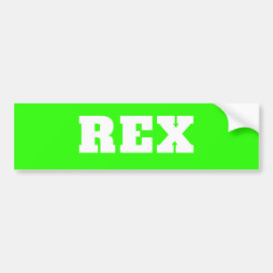 Neon Green und White Modern Name Pet Autoaufkleber