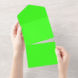 Neon Green Wedding All-in-One Einladung - Anpassen