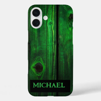 Neon Green Wood Moderne iPhone Abstrait / coque ip