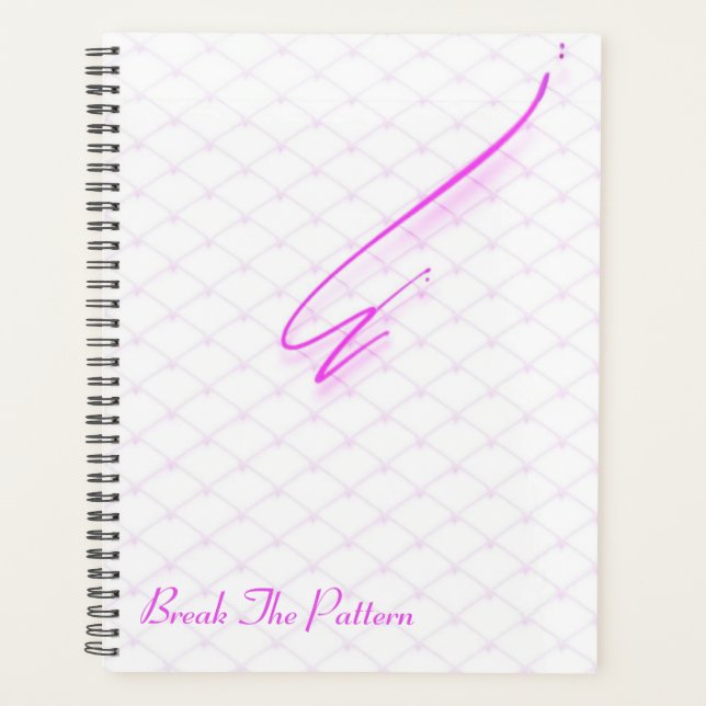 Neon Grid Break Art | Isometric Grid with Pink Acc Planer (Vorderseite)