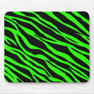 Neon Grün Gestreift Mousepad