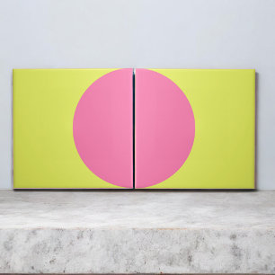 Neon Grün Pink Retro Halbkreis Mid Mod abstrakt Fliese