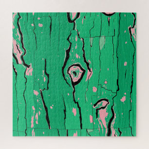 Neon Grün Pop Art Holzkorn abstrakt Bark 