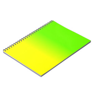 Neon Grün und Neon Gelb Ombré Farbverlauf Notizblock