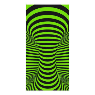 Neon Grün und Schwarze Optische Täuschung Poster