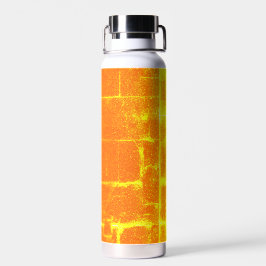 Neon Grunge Orange Flasche aus rostfreiem Stahl