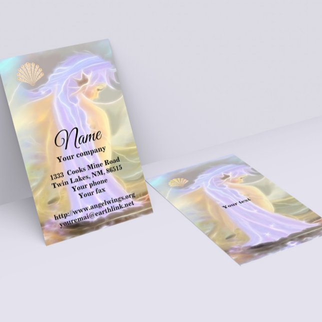 Neon Haired Mermaid Business Card Visitenkarte (Von Creator hochgeladen)