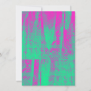 Neon Halftone Grunge Texture Blank Einladungskarte