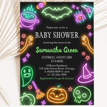 Neon Halloween Baby Dusche