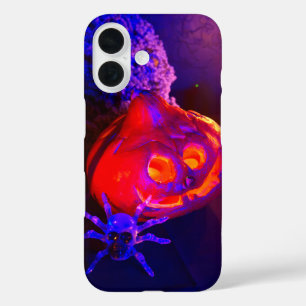 Neon Halloween-Kürbisse iPhone 16 Hülle