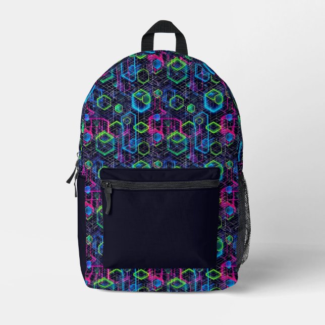Neon Halos Combi Bedruckter Rucksack (Vorderseite)