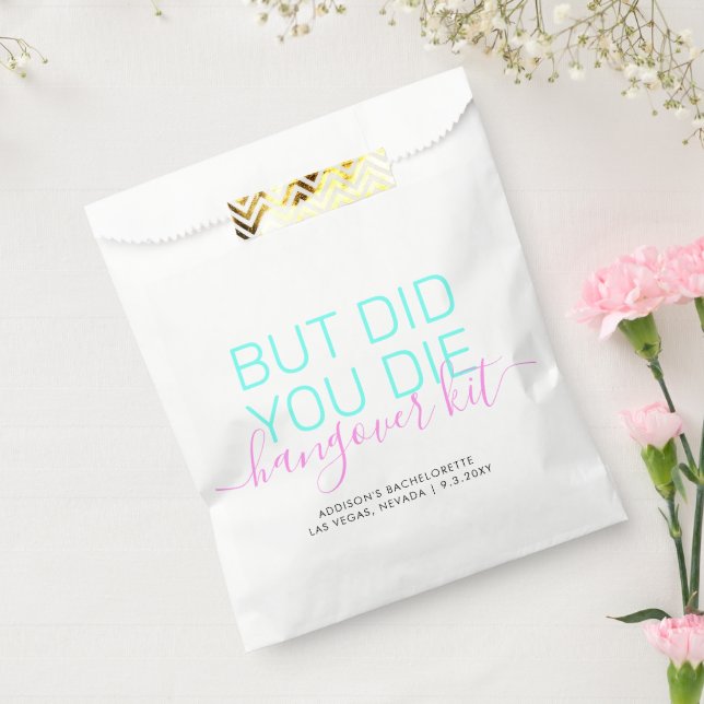 Neon Hangover Relief Kit Personalisiert Bacheloret Geschenktütchen (Versiegelt)