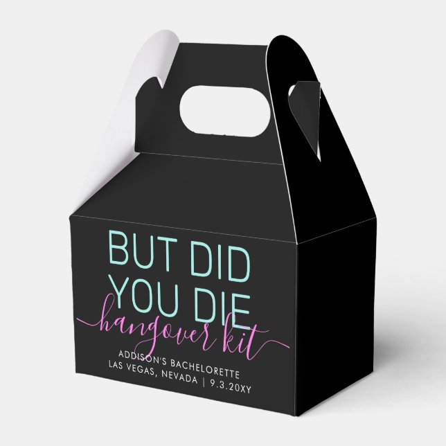 Neon Hangover Relief Kit Personalisiert Geschenkschachtel (Vorderseite)