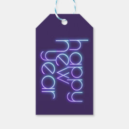 Neon Happy New Year Geschenkanhänger