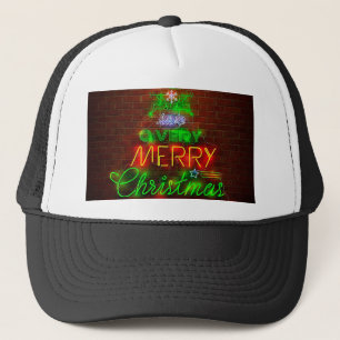 Neon hat ein sehr frohes Weihnachtsfest Truckerkappe