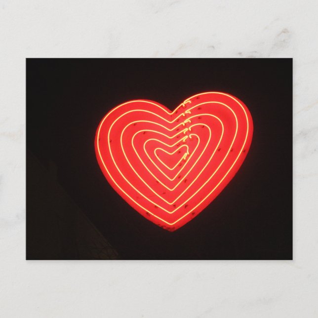 Neon Heart 2 Postkarte (Vorderseite)