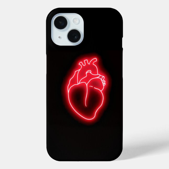 Neon Heart Case-Mate iPhone Hülle (Rückseite)