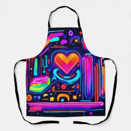 Neon Heart Chaos Schürze