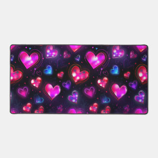 Neon Heart Schreibtischunterlage