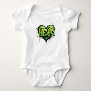 Neon Heartbeat Baby Strampler
