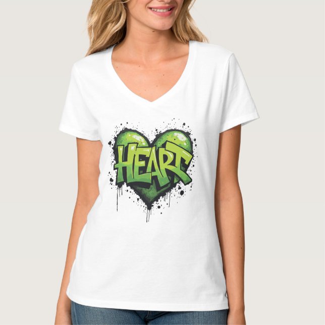 Neon Heartbeat T-Shirt (Vorderseite)
