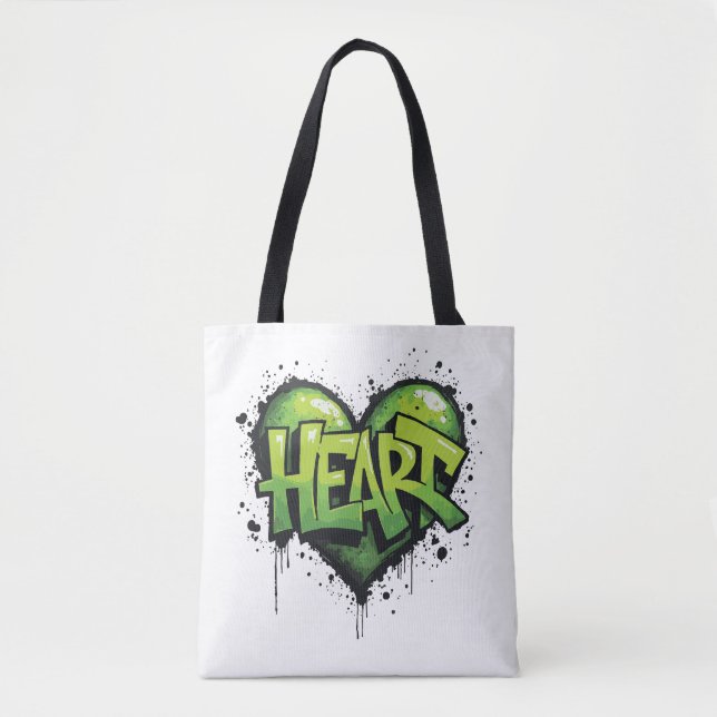 Neon Heartbeat Tasche (Vorderseite)