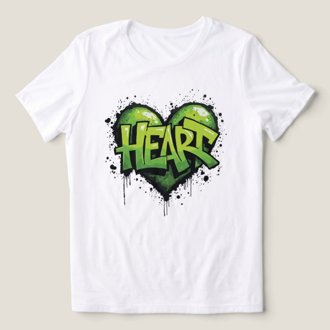 Neon Heartbeat Tri-Blend Shirt (Design Vorderseite)